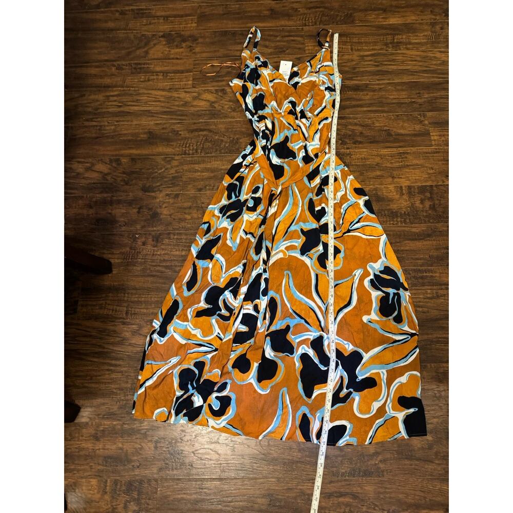 MSK Brown Blue Sleeveless Sundress Beach Maxi Dress / SZ XL - Picture 7 of 9